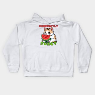 Watermelon cat Kids Hoodie